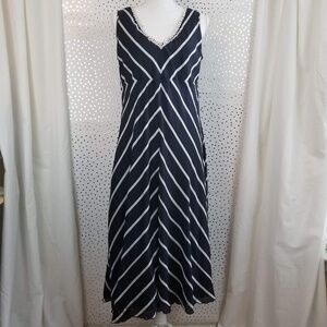 Lynn Ritchie Silk Sleeveless Midi Dress Medium